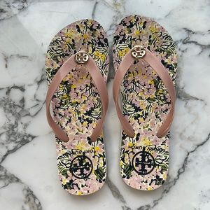 Tory Burch pink flip flops size 7